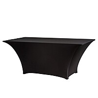 Stretch Table Cover Rental in Berlin – White & Black Fitted Tablecloths