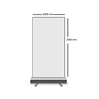 Roll-Up Banner Rental in Berlin –100×206 cm PVC Frontlit