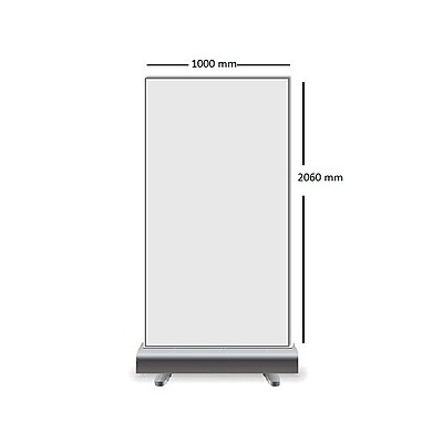 Roll-Up Banner Rental in Berlin –100×206 cm PVC Frontlit