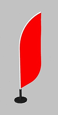 Curved Beach Flag (Large) Berlin Buy or Rent Tall Custom Flag