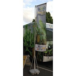 Small Curved Beach Flag Berlin  Rent or Buy (235 cm Height)