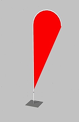 Large Oval Beach Flag Berlin  Rent or Buy for Top Visibility