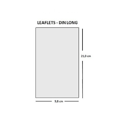 Flyer DIN A4 Long  Printed Flyers Berlin (9.8 × 21 cm)