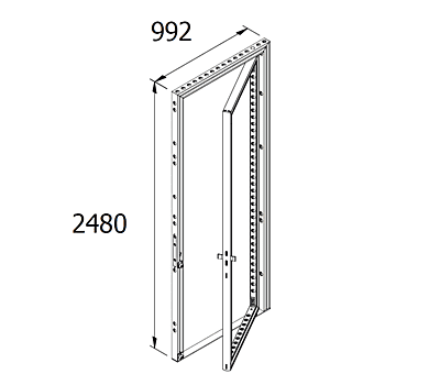 Modular Exhibition Frame with Door 2480 × 992 mm – Stand Construction Berlin Modular Exhibition Frame with Door 2480 × 992 mm – Stand Construction Berlin
