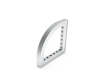 496 mm Curved Modular Exhibition Frame Stand Construction Berlin