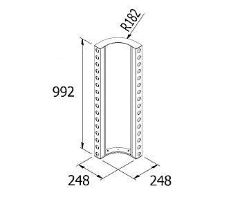 992 mm Curved Modular Exhibition Frame – Stand Construction Berlin