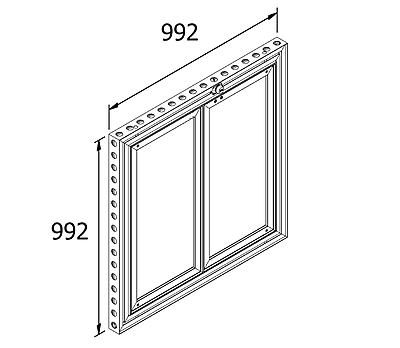 Modular Exhibition Frame with Door 992 × 992 mm Stand Construction Berlin Modular Exhibition Frame with Door 992 × 992 mm Stand Construction Berlin
