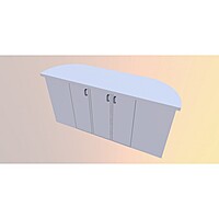 Oval Lockable Exhibition Counter Hire in Berlin