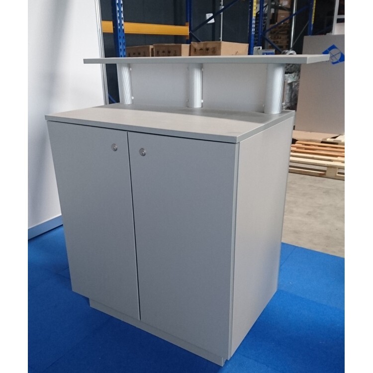 Lockable Exhibition Counter Hire with Privacy Screen in Berlin Lockable Exhibition Counter Hire with Privacy Screen in Berlin