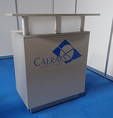 Lockable Exhibition Counter Hire with Privacy Screen in Berlin Lockable Exhibition Counter Hire with Privacy Screen in Berlin