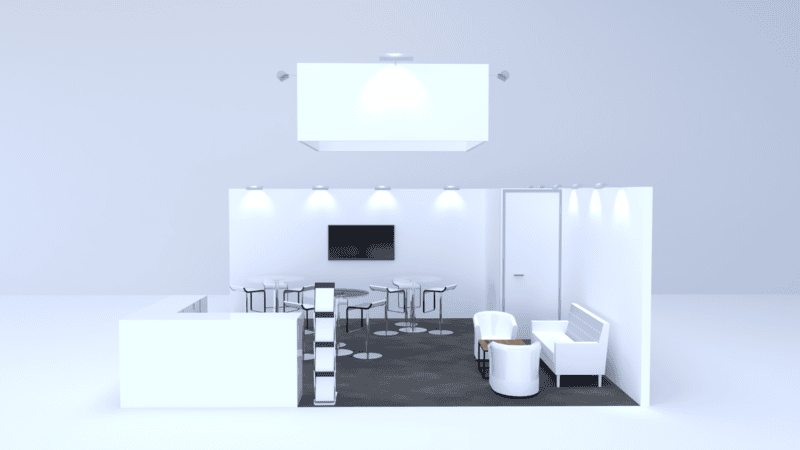 Trade Show Booth “Madrid” | 6×6m Exhibition Stand Hire in Berlin
